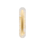 Applique da Parete LED in Ottone e Marmo di Lusso Leggero a Forma Ovale e Quadrata