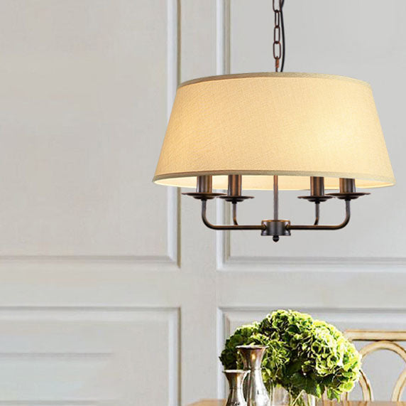 Lampadario Vintage Classico in Ferro Europeo a 4 Luci