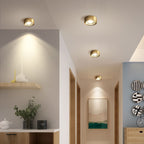 Luce a soffitto LED ultra-sottile in rame di lusso moderno per corridoio