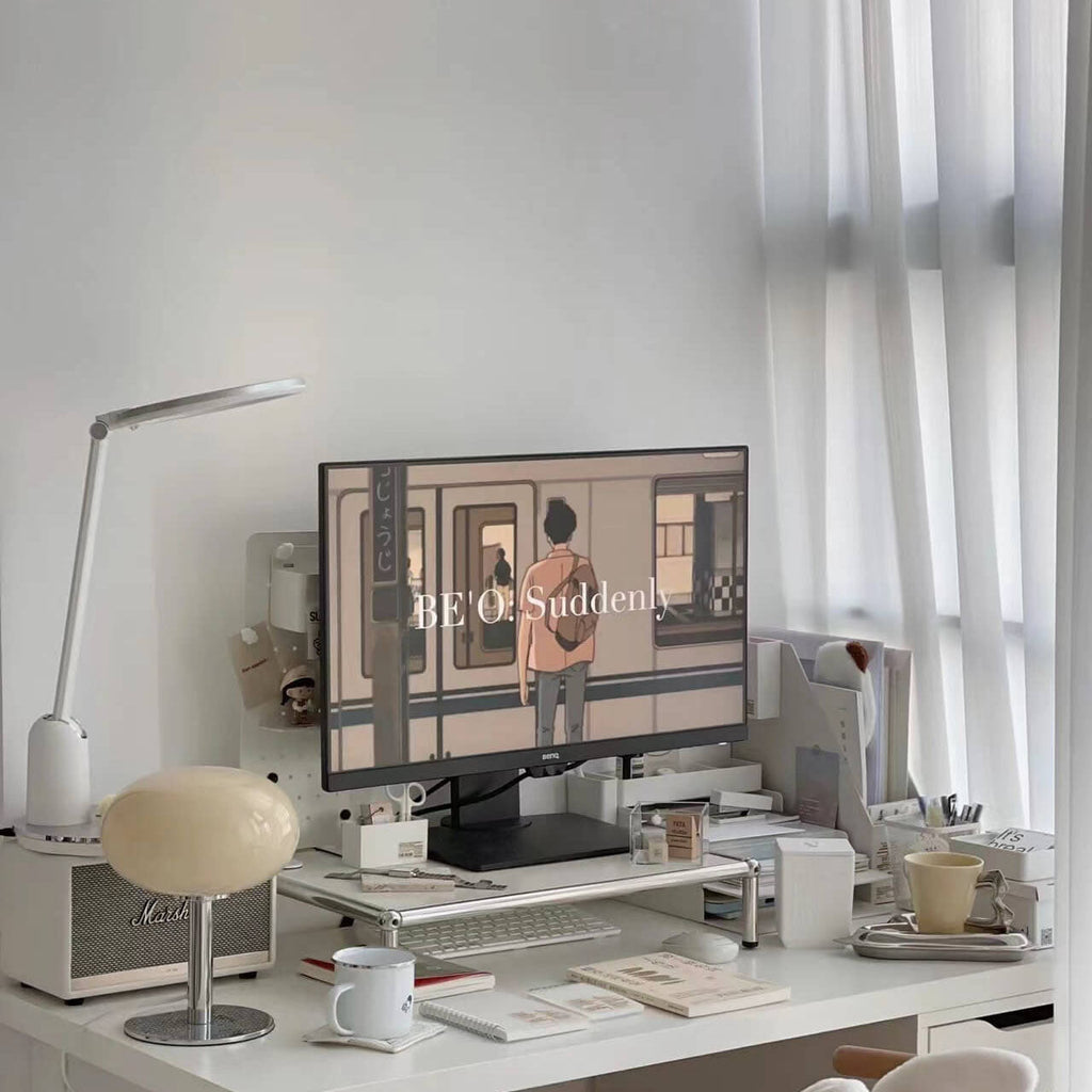 Lampada da Tavolo in Ferro e Vetro Nordica Contemporanea a 1 Luce per Camera da Letto
