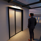 Lampada da Parete Esterno LED Piatta con Sensore Moderno Minimalista Rettangolare Impermeabile