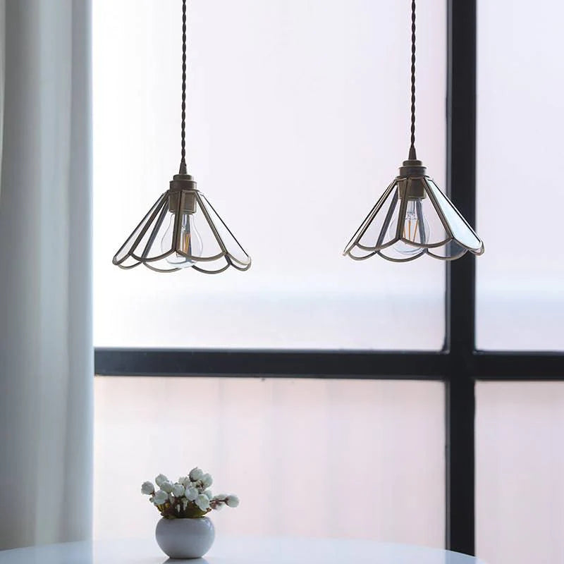 Lampada a Sospensione Vintage in Ottone Stile Nordico
