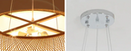 BambuLoom Grace: Lampada a Sospensione in Rattan e Bambù Fatta a Mano
