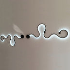 Lampada da Parete Curva LED Moderna in Alluminio a Forma di Serpente con 1 Luce