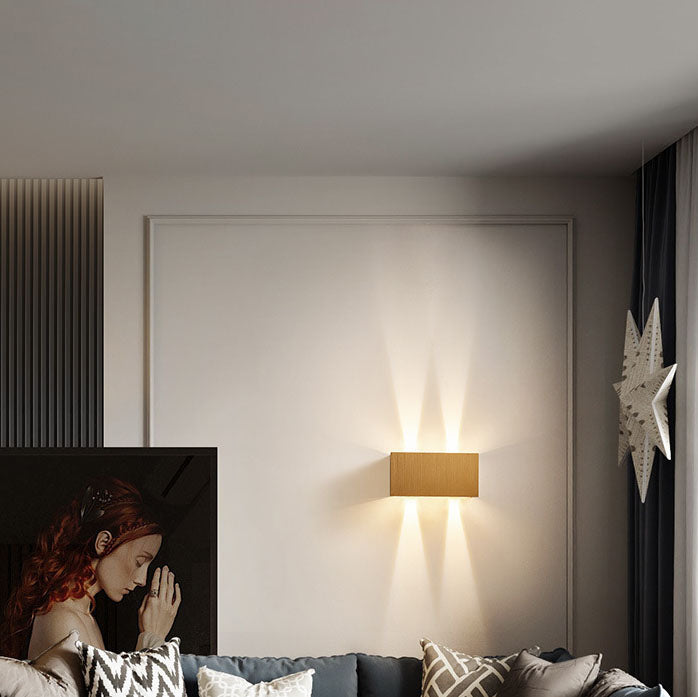 Lampada da parete LED regolabile a fascio piatto quadrato in alluminio minimalista moderno per ingresso