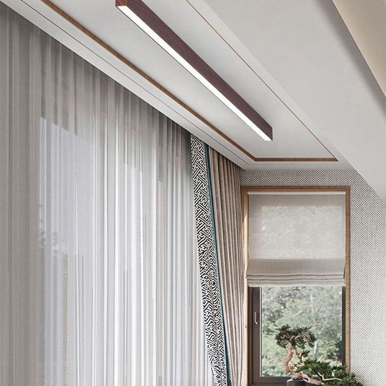 Moderna Lampada da Soffitto LED a Incasso in Alluminio con Venature di Legno