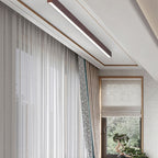 Moderna Lampada da Soffitto LED a Incasso in Alluminio con Venature di Legno