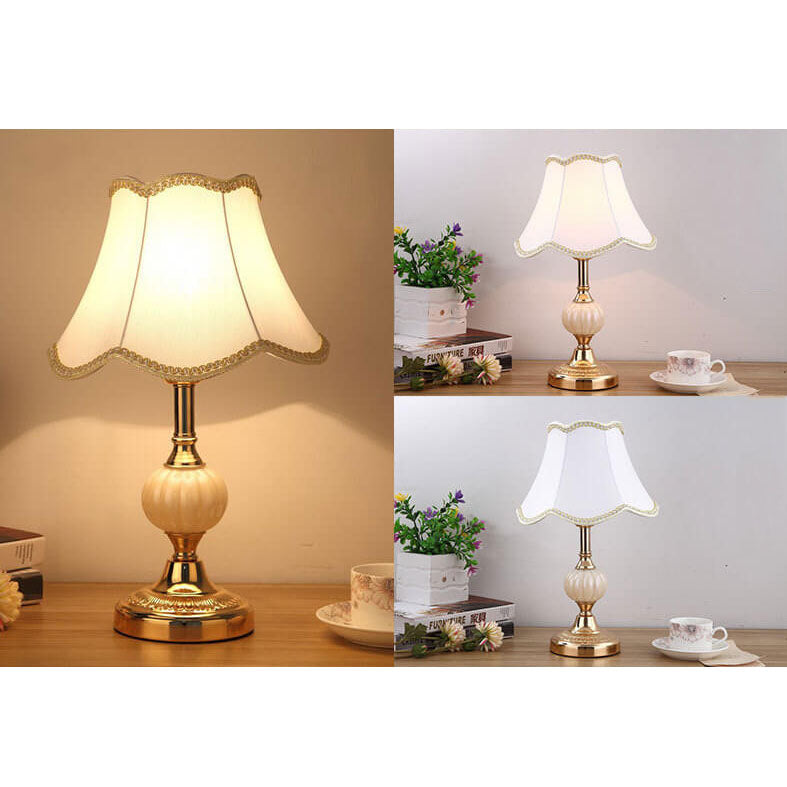 Lampada da Tavolo in Vetro Vintage Florale Nordico con 1 Luce