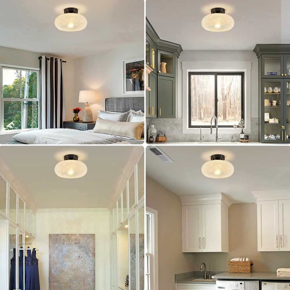 Lampada da Soffitto a Sfera di Vetro Classica