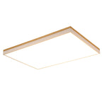 Lampada da soffitto LED quadrata rettangolare in legno massello acrilico minimalista moderna per soggiorno
