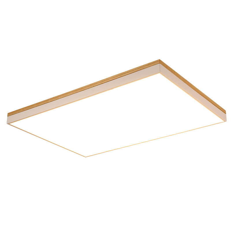 Lampada da soffitto LED quadrata rettangolare in legno massello acrilico minimalista moderna per soggiorno