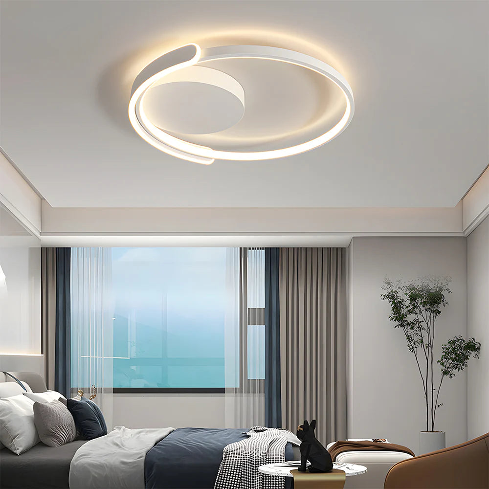 Lampada da soffitto LED rotonda elegante in ferro
