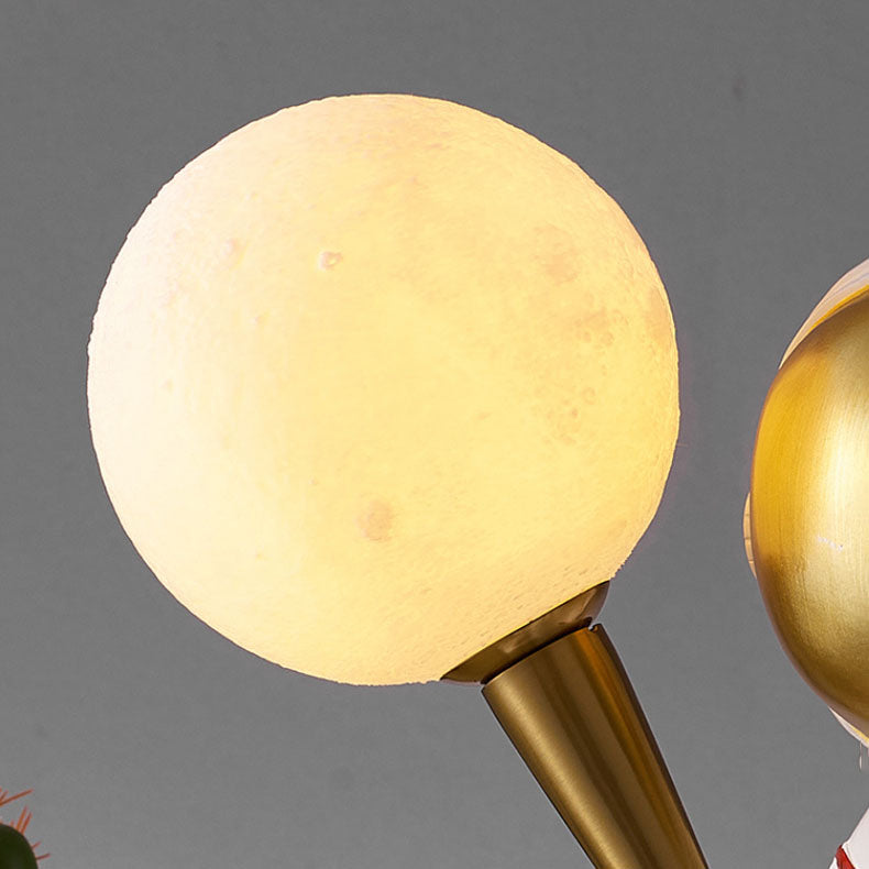 Lampada da parete a sconce con astronauta creativo contemporaneo in resina ABS 1 luce per camera da letto