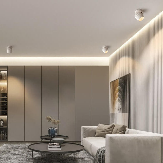 Faretto LED Angolare Regolabile in Alluminio Minimalista Moderno da Soffitto Semi-Incastro