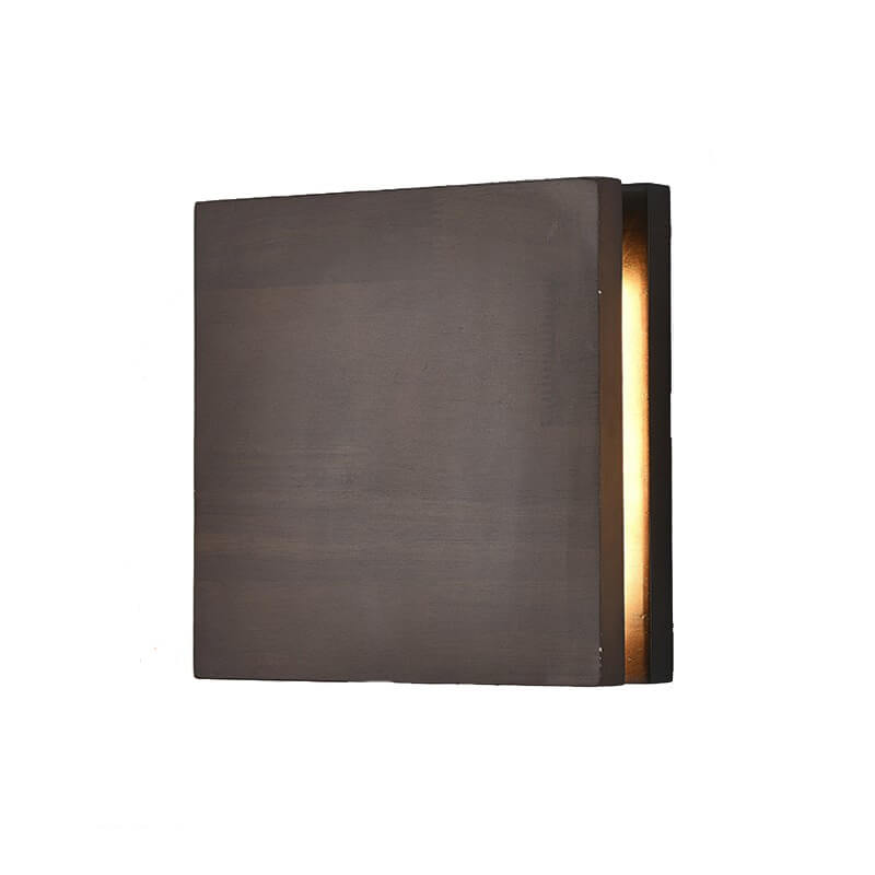 Lampada da Parete LED Rettangolare in Legno Wabi-sabi Giapponese