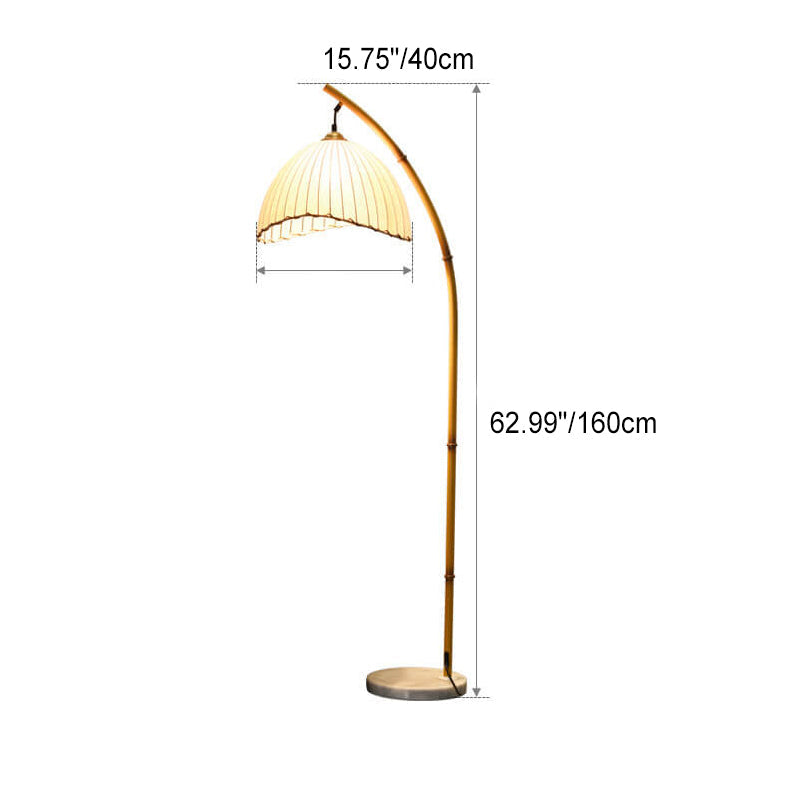 Lampada da Terra Retro Zen in Bambù con 1 Luce