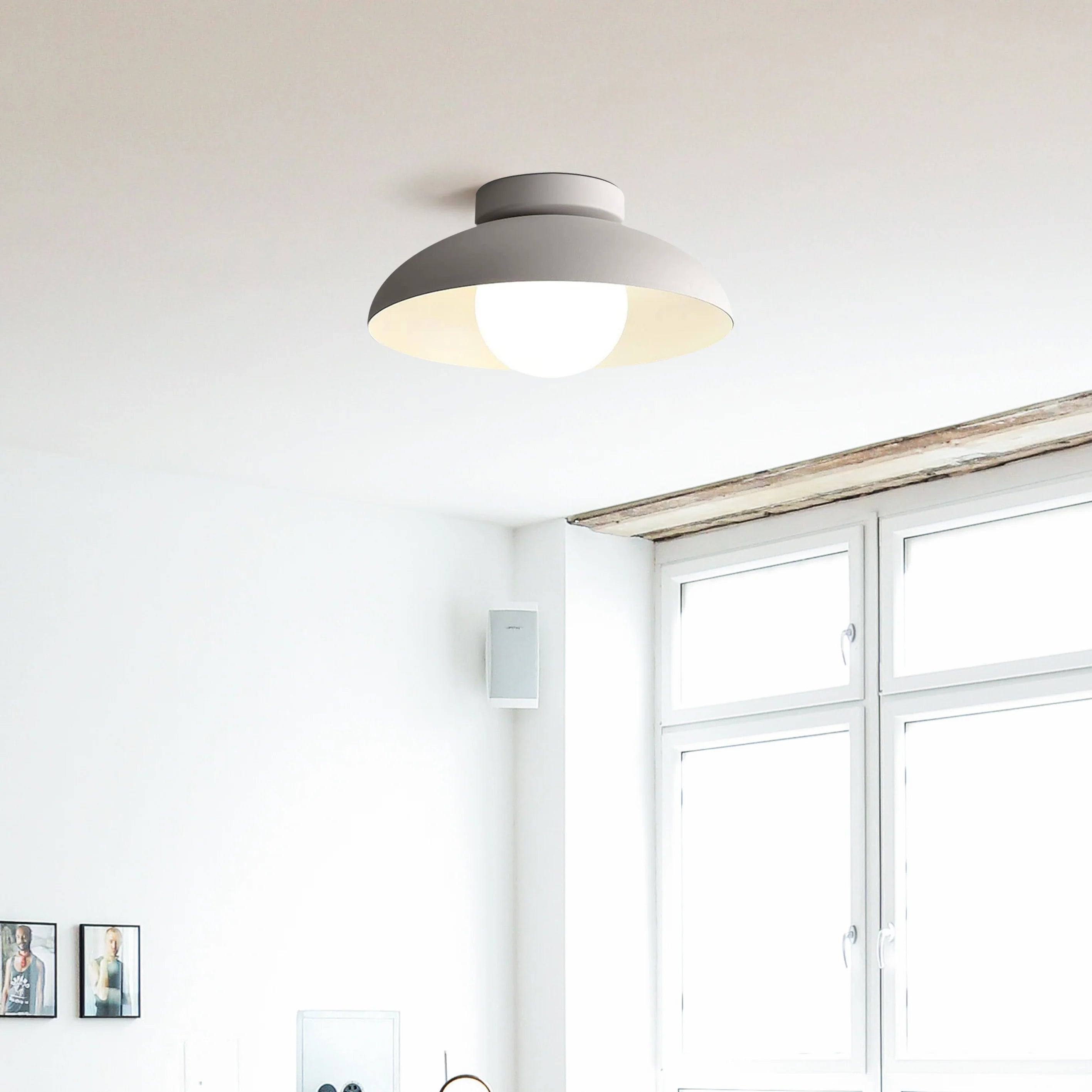 Lampada da soffitto moderna rotonda in metallo
