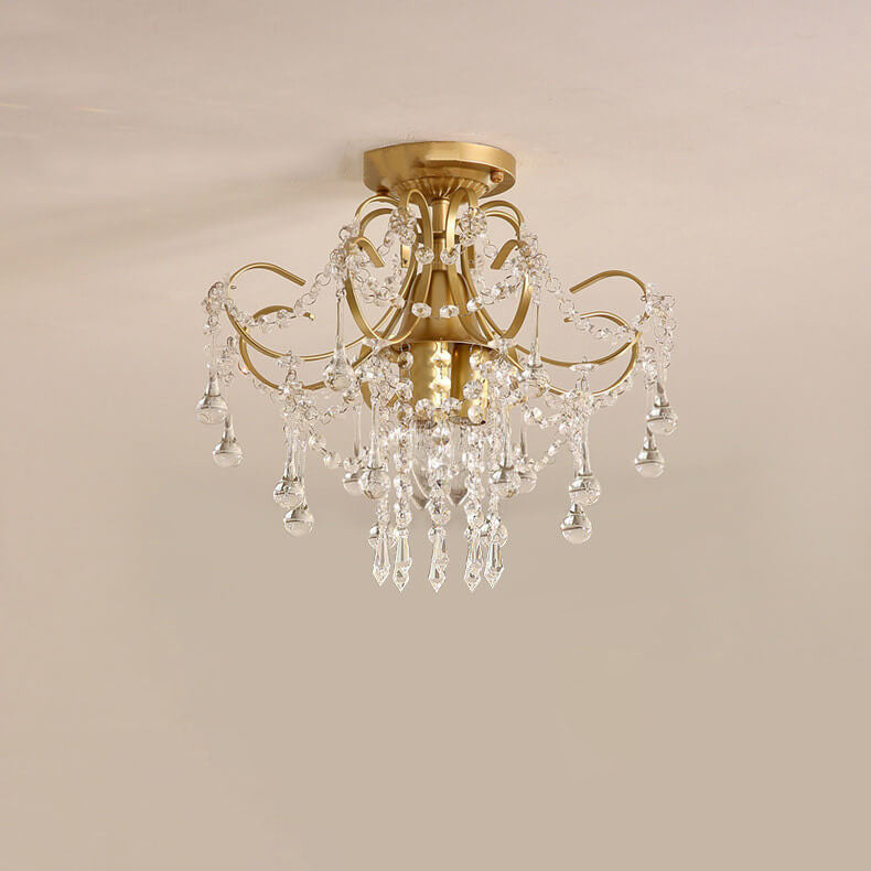 Moderna Semplice Luce da Soffitto a Semi-Filo a Forma di Fiore 1/3-Luce