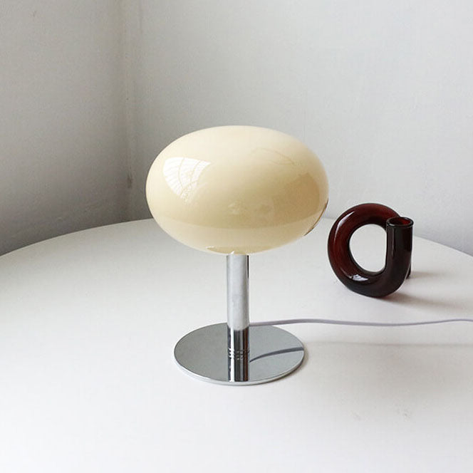 Lampada da Tavolo in Ferro e Vetro Nordica Contemporanea a 1 Luce per Camera da Letto