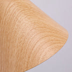 Applique da parete in ferro con braccio a sospensione a cono nordico contemporaneo in legno 1 luce per camera da letto