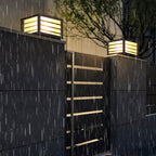 Illuminazione paesaggistica moderna minimalista impermeabile a energia solare in alluminio quadrato con LED per giardino