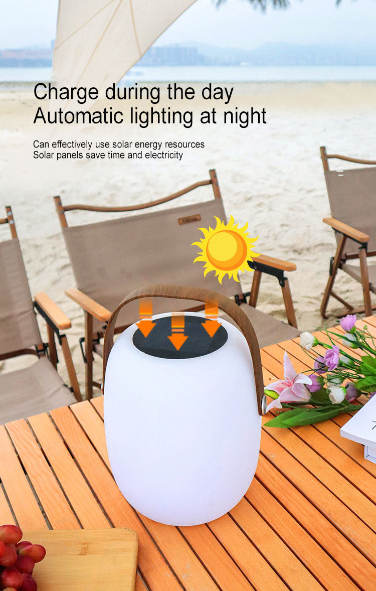 Luce Decorativa LED Portatile a Pannello Solare Impermeabile da Esterno