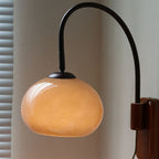 Applique da Parete in Vetro Minimalista Europeo in Legno Massello con 1 Luce