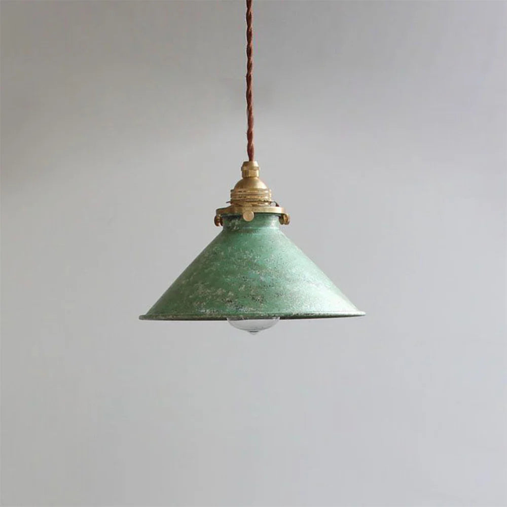 Lampada a Sospensione in Ottone a Forma di Cono Classico