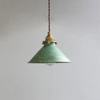 Lampada a Sospensione in Ottone a Forma di Cono Classico