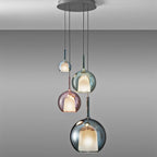 Lampada a sospensione in vetro sferico minimalista