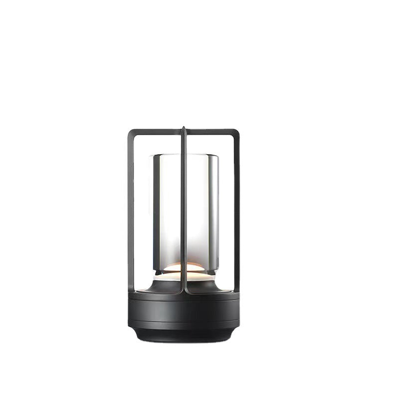 Lampada da Tavolo Notturna Ricaricabile USB in Alluminio Acrilico Vintage Nordico