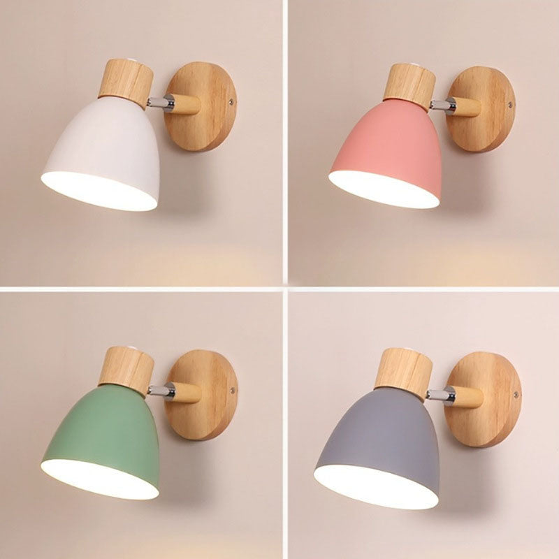 Applique a parete LED in legno a cono moderno minimalista | 1 luce