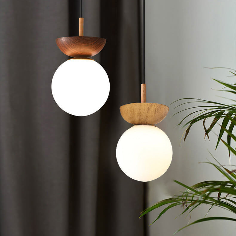 Lampada a Sospensione in Vetro e Ferro Minimalista Moderna con 1 Luce per Soggiorno