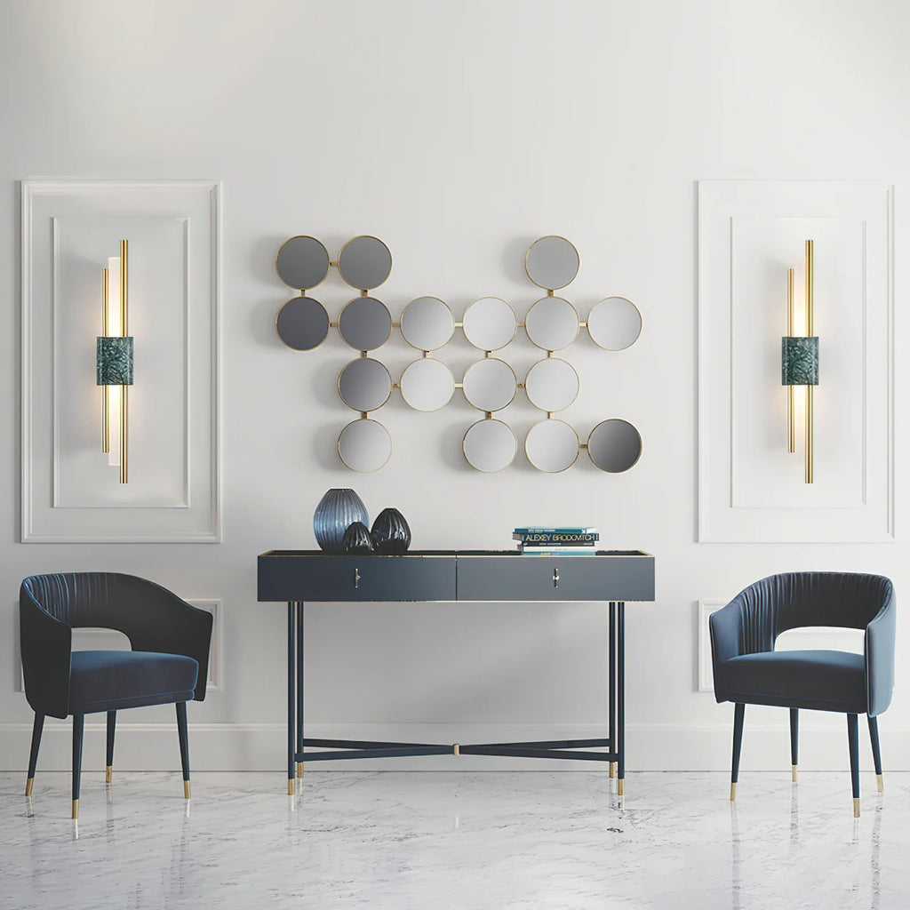 Applique da Parete in Marmo con Barre Cilindriche Classiche