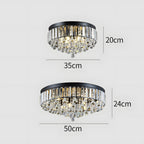 Moderna Luce da Soffitto Rotonda in Cristallo