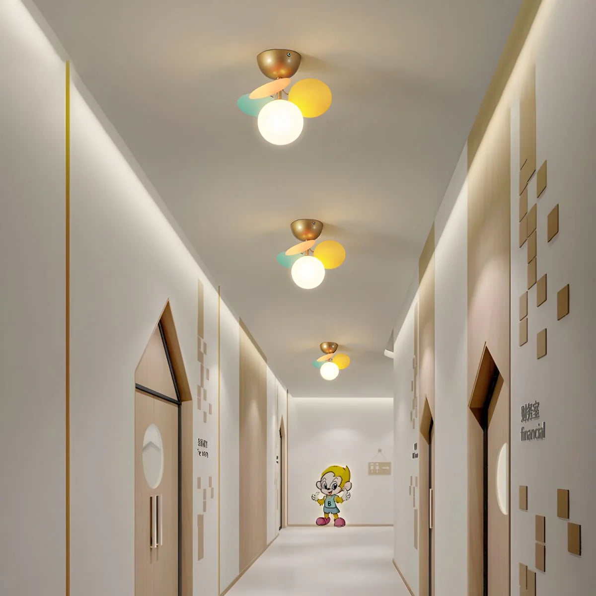 Lampada da soffitto in acrilico Bubble-Pastel Elegante