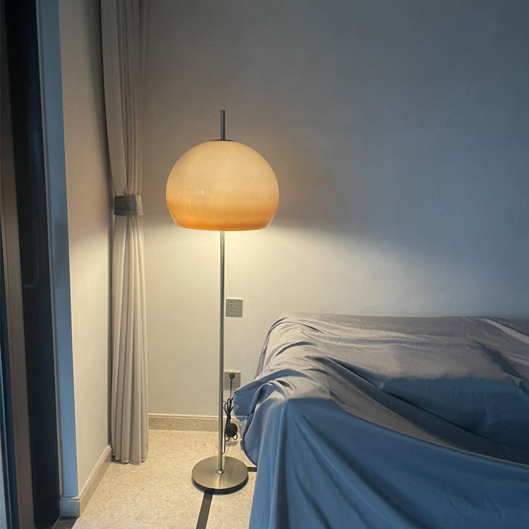 Lampada da Terra in Vetro a 2 Luci Stile Contemporaneo Retro Fungo per Soggiorno