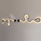 Lampada da Parete Curva LED Moderna in Alluminio a Forma di Serpente con 1 Luce