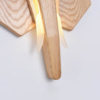 Lampada da parete LED a forma di elefante in legno massello creativo nordico