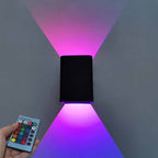 Lampada da parete moderna quadrata in alluminio LED RGB