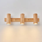 Faretto da Parete in Legno Moderno Minimalista 1/2/3 Luci