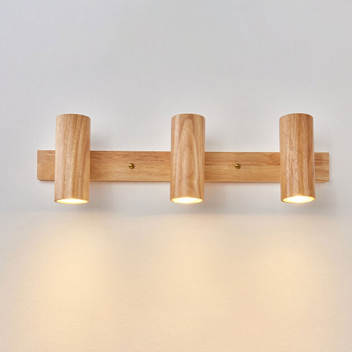 Faretto da Parete in Legno Moderno Minimalista 1/2/3 Luci