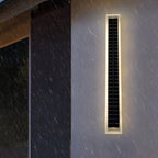 Lampada da Parete LED Solare Rettangolare Impermeabile in Alluminio e Acrilico Minimalista Moderna per Esterni
