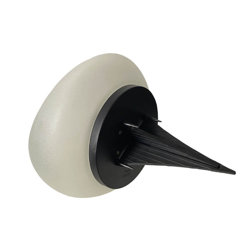 Luce da Giardino LED Esterno in Vetro Sabbbiato ABS a Forma di Ciottolo Solare