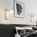 Faretto quadrato nordico contemporaneo in ferro, orientabile, lampada da parete LED per soggiorno e camera da letto