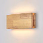 Lampada da Parete LED Rettangolare in Legno Wabi-sabi Giapponese