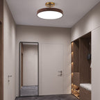 Luce a LED rotonda semi-incassata in legno minimalista giapponese Wabi-sabi
