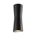 Lampada da Parete Esterno Minimalista Laxor in Metallo Impermeabile, Nero/Bianco