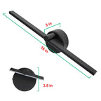 Lampada da parete a LED con specchio in alluminio lungo, stile minimalista nordico