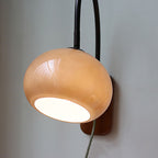 Applique da Parete in Vetro Minimalista Europeo in Legno Massello con 1 Luce